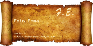 Fein Emma névjegykártya