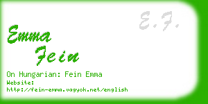 emma fein business card